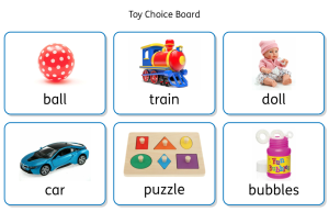 6 toy choice board