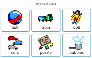 6 toy choice board
